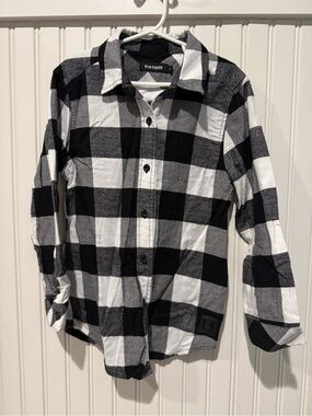 Beau Hudson Boys' Black & White Buffalo Check Button-Up Shirt